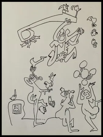 石版画 Matta - Les oiseaux dans l'éternité