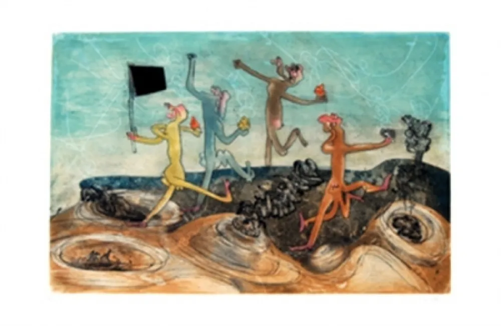 石版画 Matta - Les suissides