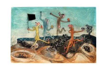 石版画 Matta - Les suissides