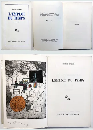 插图书 Matta - Michel Butor. L'EMPLOI DU TEMPS (1 des 40 avec l'eau-forte rehaussée de Matta) 1956