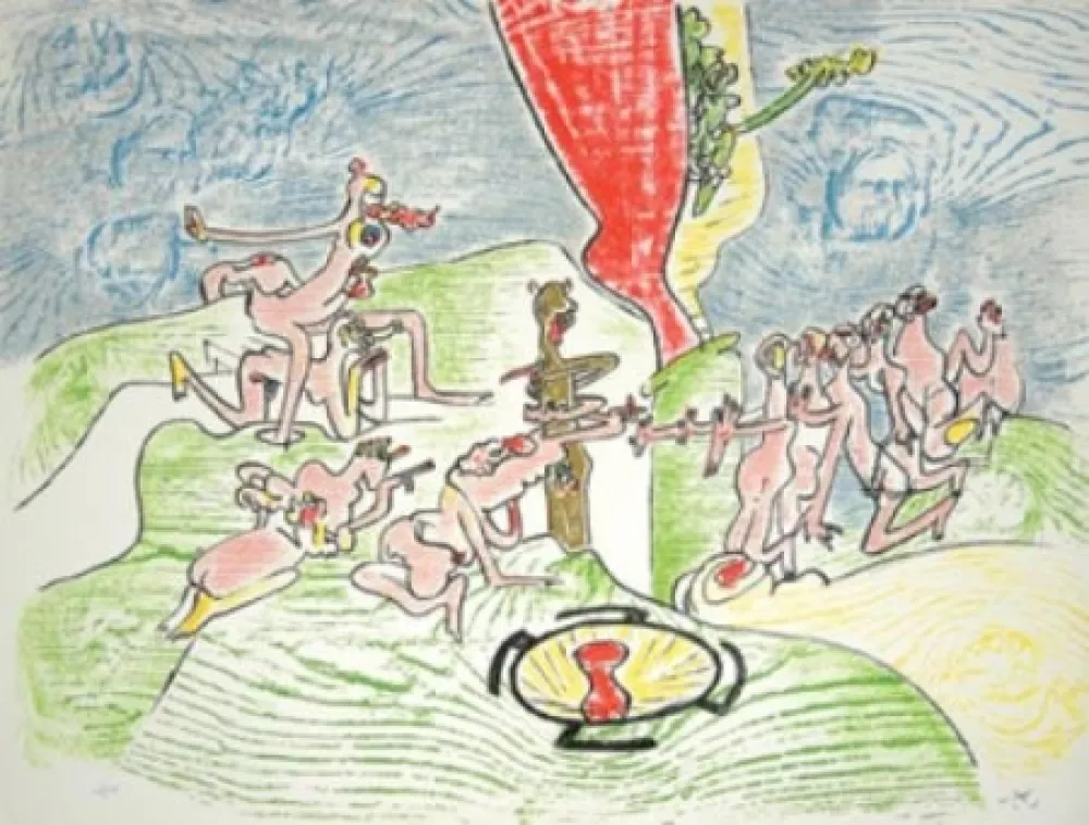 石版画 Matta - Or dur or aison