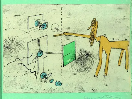 蚀刻飞尘法 Matta - PAROLES PEINTES (1959) 10 gravures originales de Max Ernst, Jacques Hérold, Wifredo Lam, Sébastian Matta et DorotheaTanning. Poèmes d’Alain Bosquet.