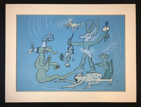 石版画 Matta - Resumen de iguana ( from Verbo America ) 