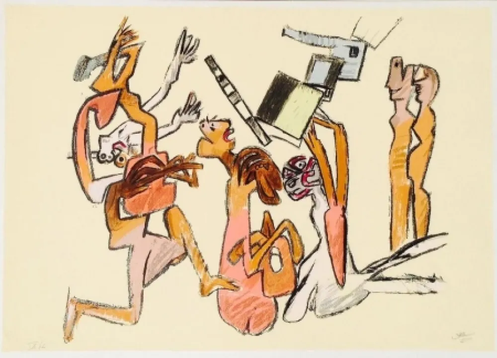 石版画 Matta - Senza titolo