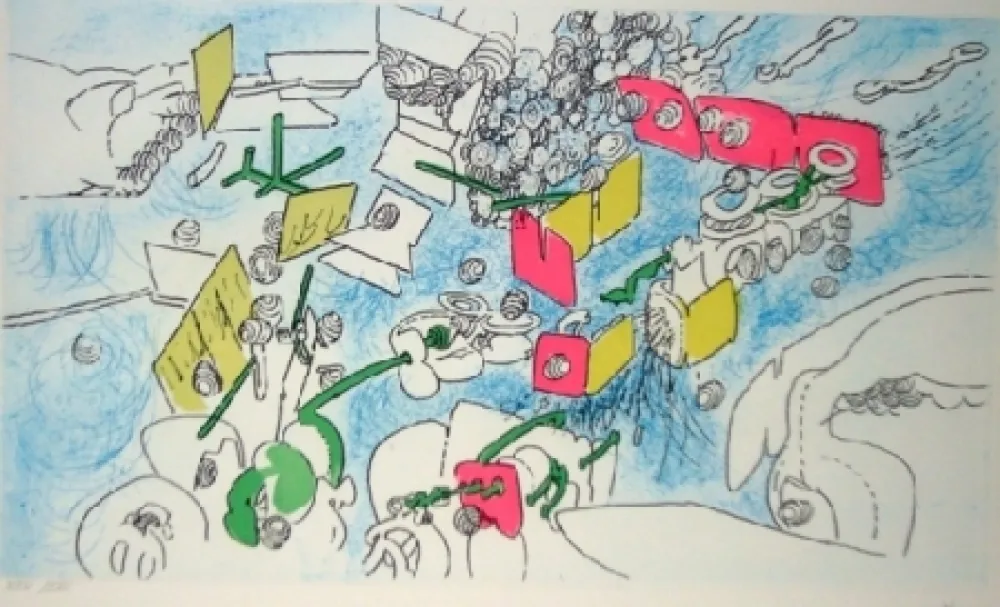 石版画 Matta - Un pourquoi final