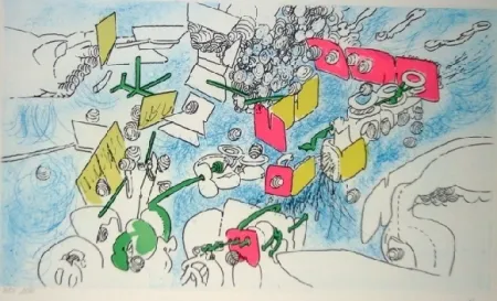 石版画 Matta - Un pourquoi final