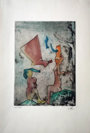 蚀刻版画 Matta - Vivant mortalité