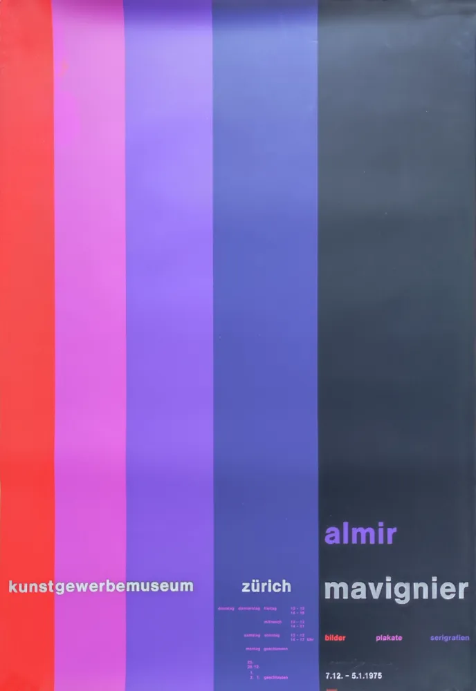 丝网印刷 Mavignier - Kunstgewerbemuseum Zürich.