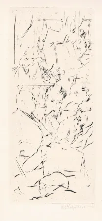 干刻版画 Mayrhofer - Im Kaffeehaus