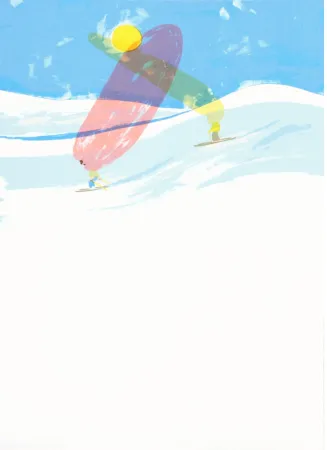 石版画 Mcdonald  - Ski Couple