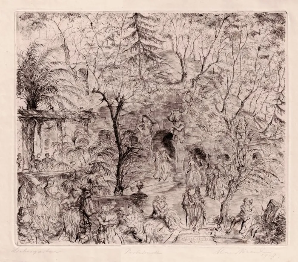 蚀刻版画 Meid - Liebesgarten / Garden of Love