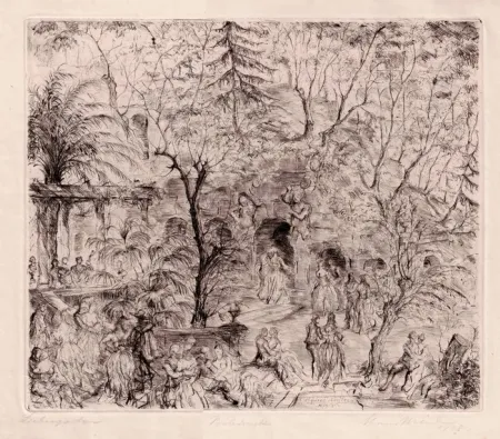 蚀刻版画 Meid - Liebesgarten / Garden of Love