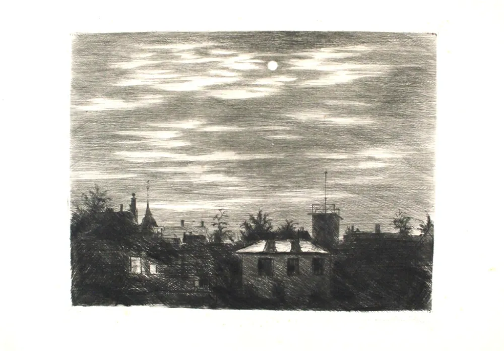 版画 Meid - Steglitzer Mondnacht