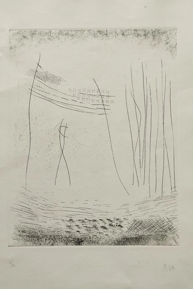 蚀刻版画 Melotti - Senza titolo