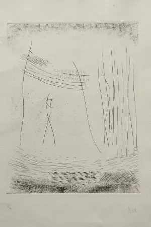 蚀刻版画 Melotti - Senza titolo