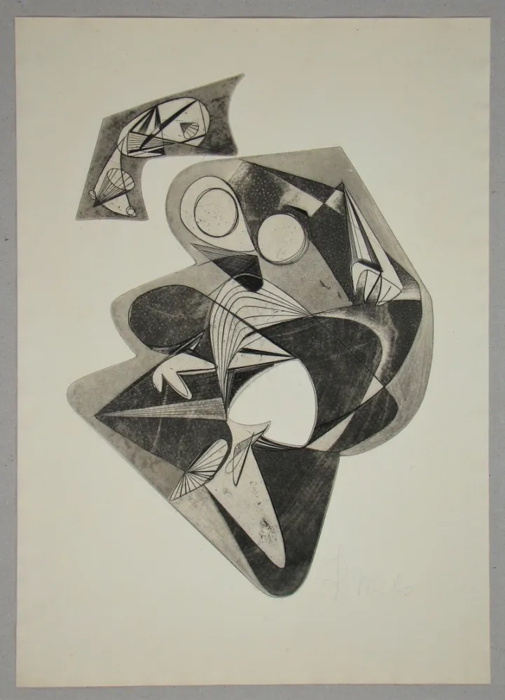 蚀刻版画 Mels - Composition pour Art Abstrait