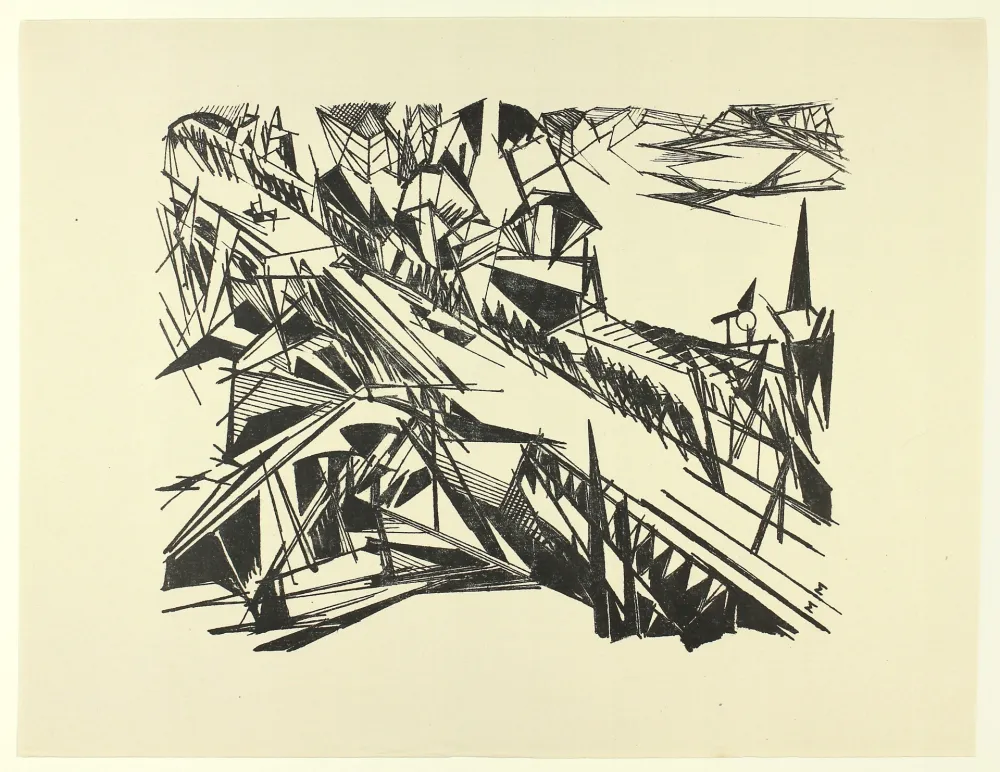 石版画 Melzer - Spreebrücke Berlin