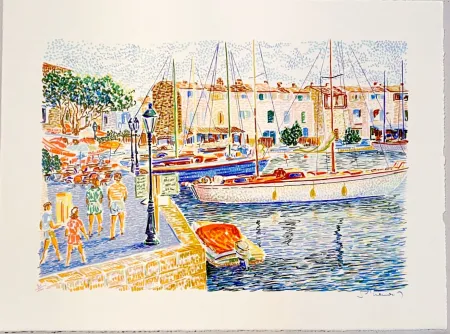 石版画 Mendjisky - Port Grimaud