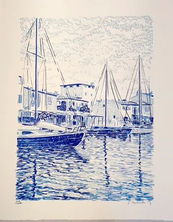 石版画 Mendjisky - Port Grimaud
