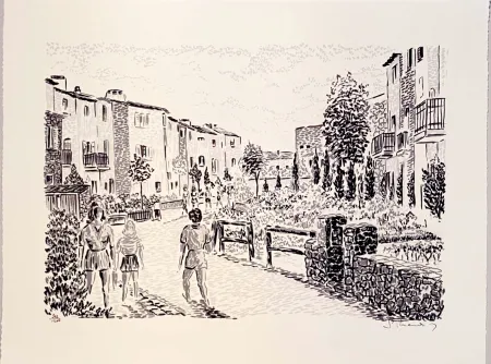 石版画 Mendjisky - Port Grimaud