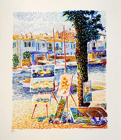 石版画 Mendjisky - Port Grimaud