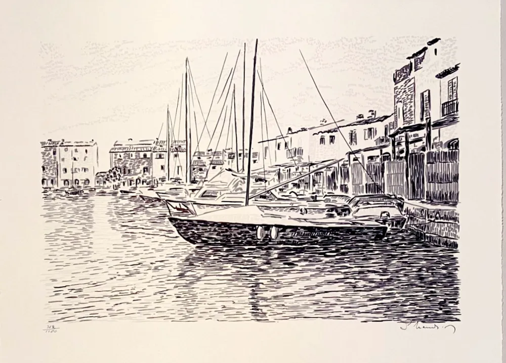 石版画 Mendjisky - Port Grimaud
