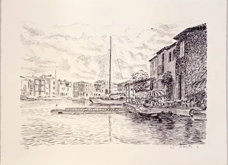 石版画 Mendjisky - Port Grimaud