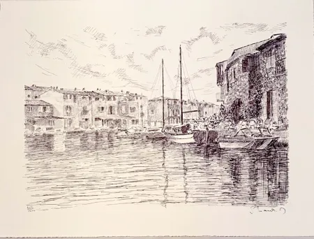石版画 Mendjisky - Port Grimaud