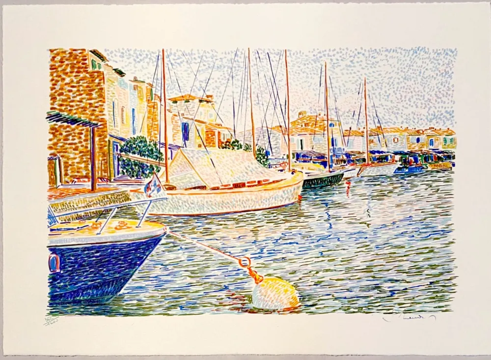 石版画 Mendjisky - Port Grimaud