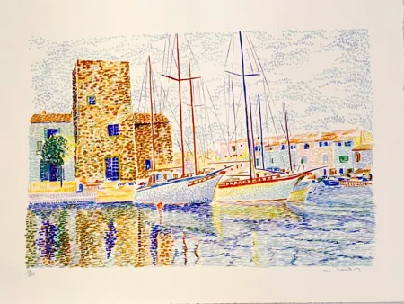 石版画 Mendjisky - Port Grimaud