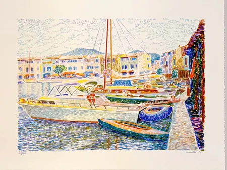 石版画 Mendjisky - Port Grimaud