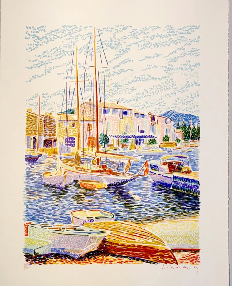 石版画 Mendjisky - Port Grimaud