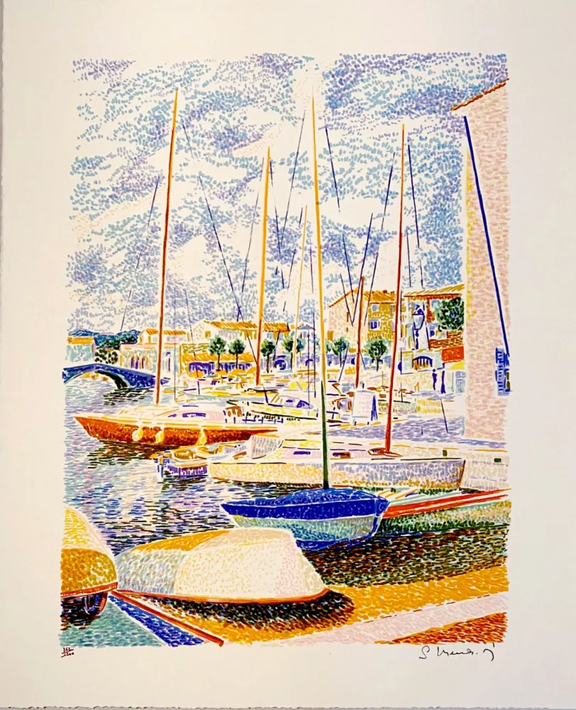 石版画 Mendjisky - Port Grimaud