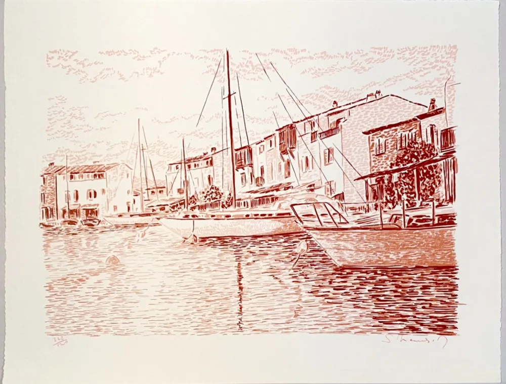 石版画 Mendjisky - Port Grimaud