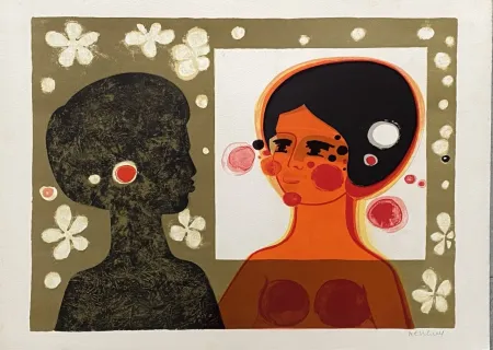 石版画 Menguy - La confrontation I