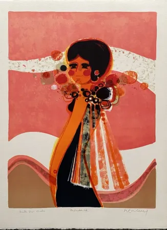 石版画 Menguy - La mondaine