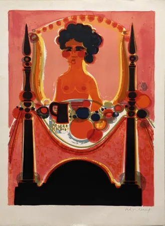 石版画 Menguy - Le déjeuner