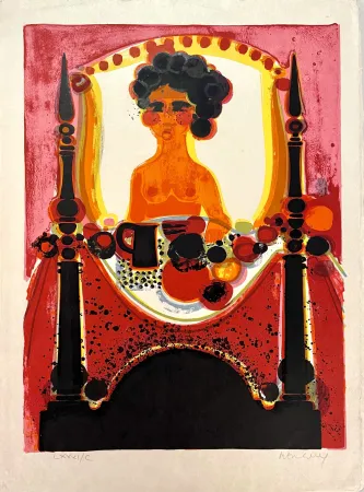 石版画 Menguy - Le Petit-Déjeuner