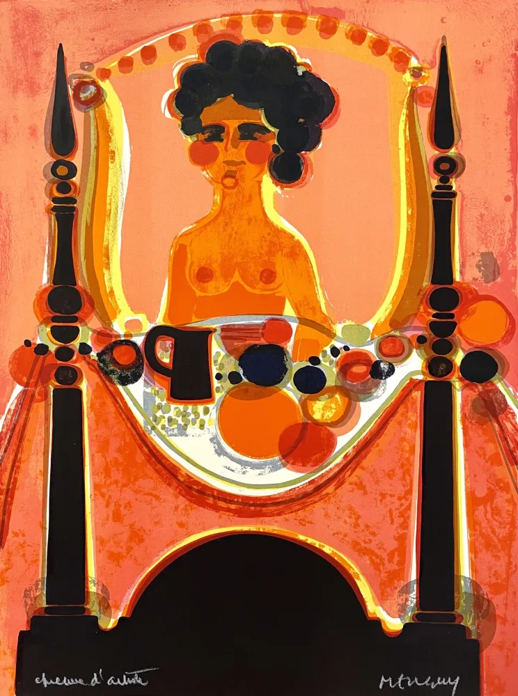 石版画 Menguy - Le Petit-Déjeuner