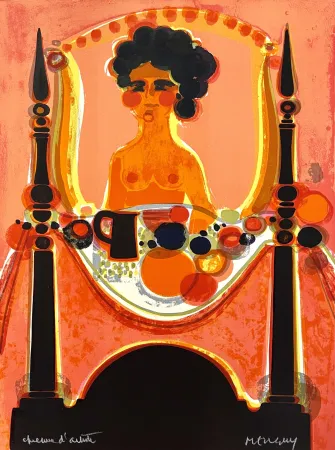 石版画 Menguy - Le Petit-Déjeuner