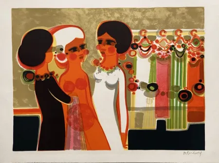 石版画 Menguy - L'habillage