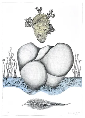 石版画 Mercado - Origen