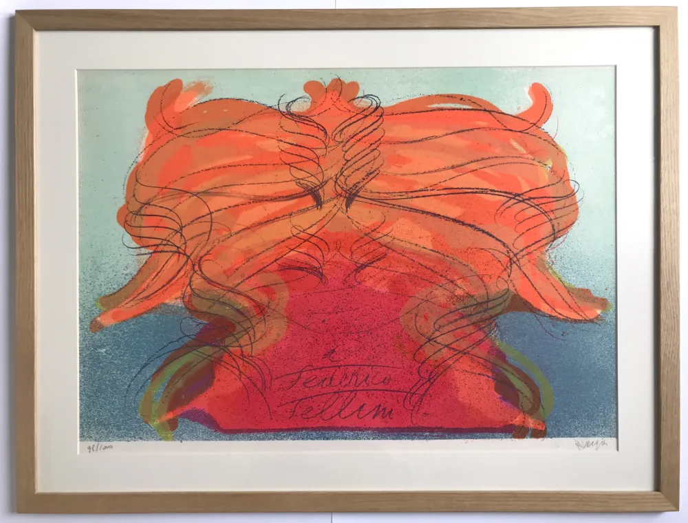 石版画 Messagier - Hommage à Federico Fellini