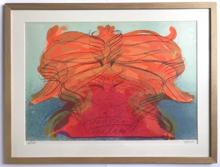 石版画 Messagier - Hommage à Federico Fellini