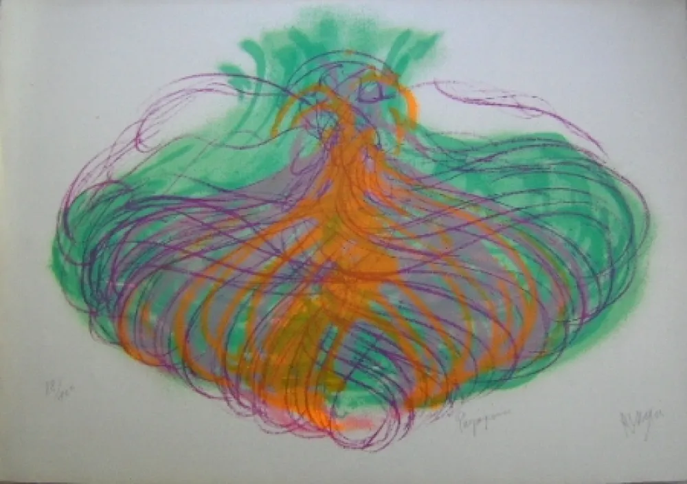 石版画 Messagier - Paysageoines