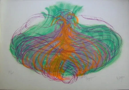 石版画 Messagier - Paysageoines