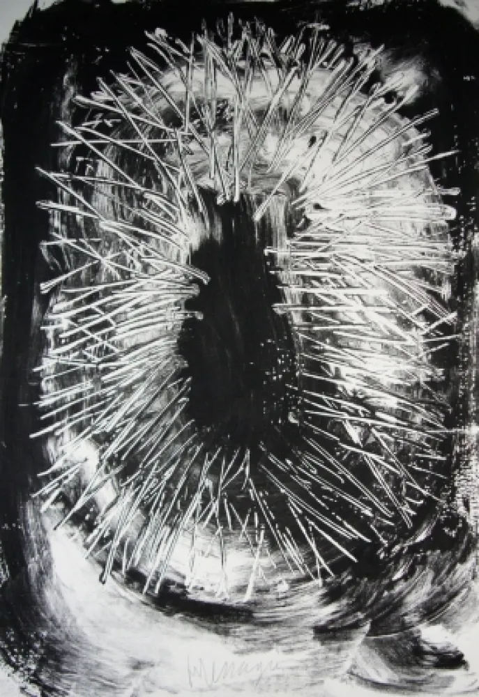 石版画 Messagier - Pour le peuple africain