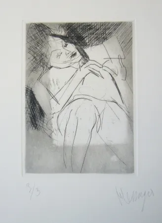 版画 Messagier - Sans titre