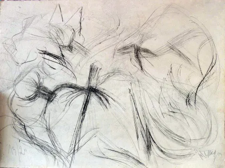 石版画 Messagier - Sans titre