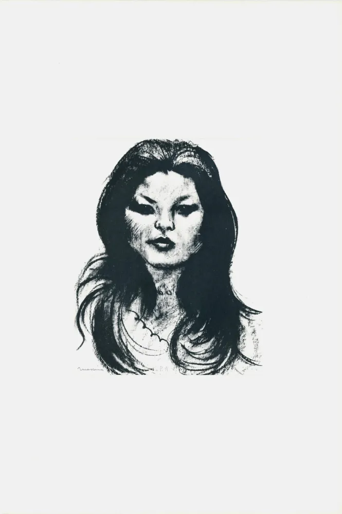 石版画 Messina - Donna